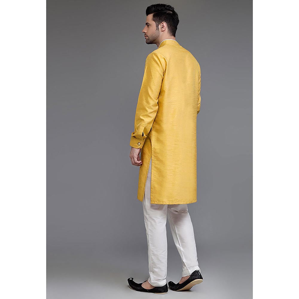 UTSAV FASHION Band Collar Long Sleeves Straight Kurta and Pant