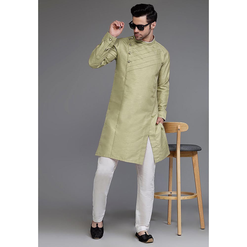UTSAV FASHION Mandarin Collar Long Sleeves Straight Kurta and Pant