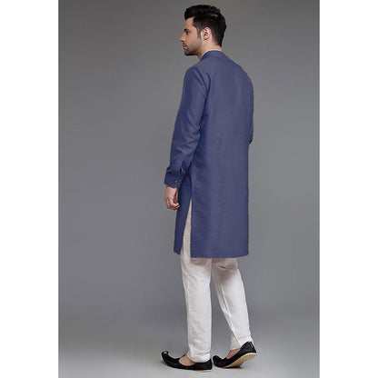 UTSAV FASHION Band Collar Long Sleeves Straight Kurta and Pant