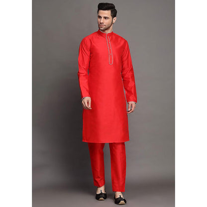 UTSAV FASHION Mandarin Collar Straight Kurta Pant and Jacket with Dupatta