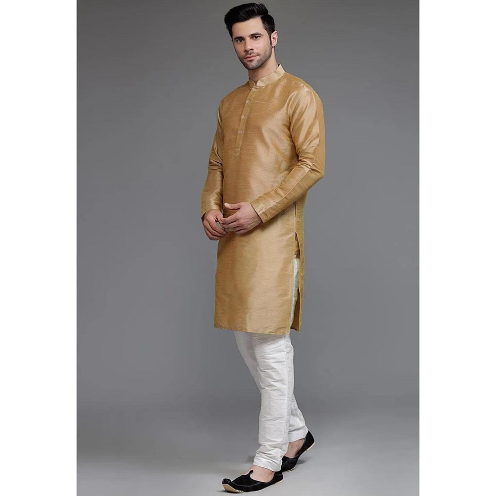 UTSAV FASHION Brown Mandarin Collar Kurta and Pant