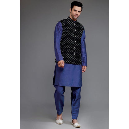 UTSAV FASHION Men Mandarin Collar Straight Kurta Pant with Nehru Jacket