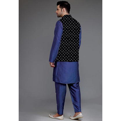 UTSAV FASHION Men Mandarin Collar Straight Kurta Pant with Nehru Jacket