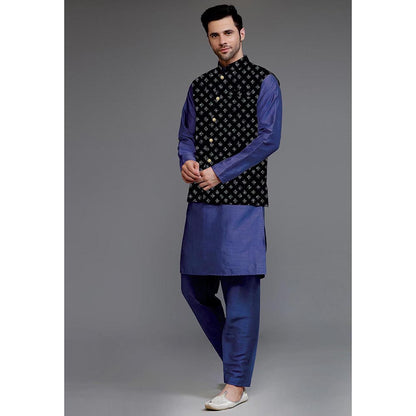 UTSAV FASHION Men Mandarin Collar Straight Kurta Pant with Nehru Jacket