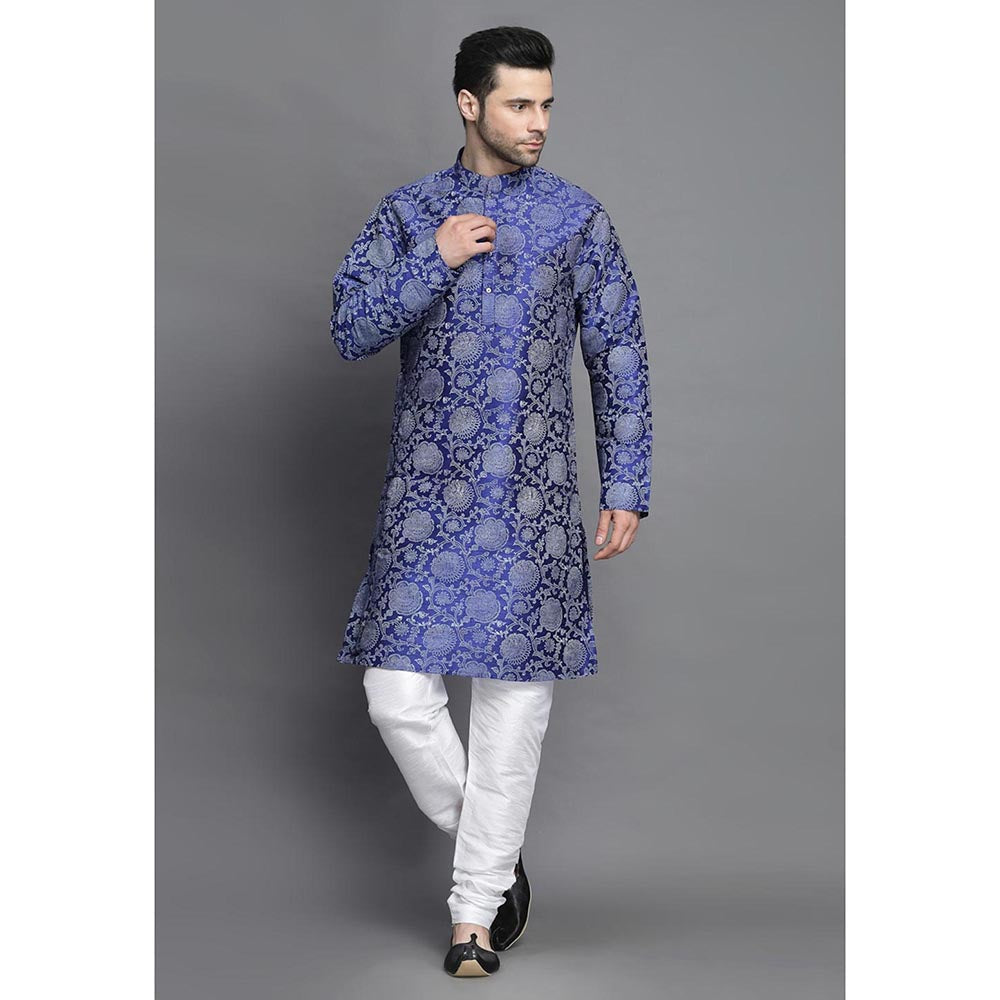 UTSAV FASHION Mandarin Collar Kurta Churidar and Nehru Jacket