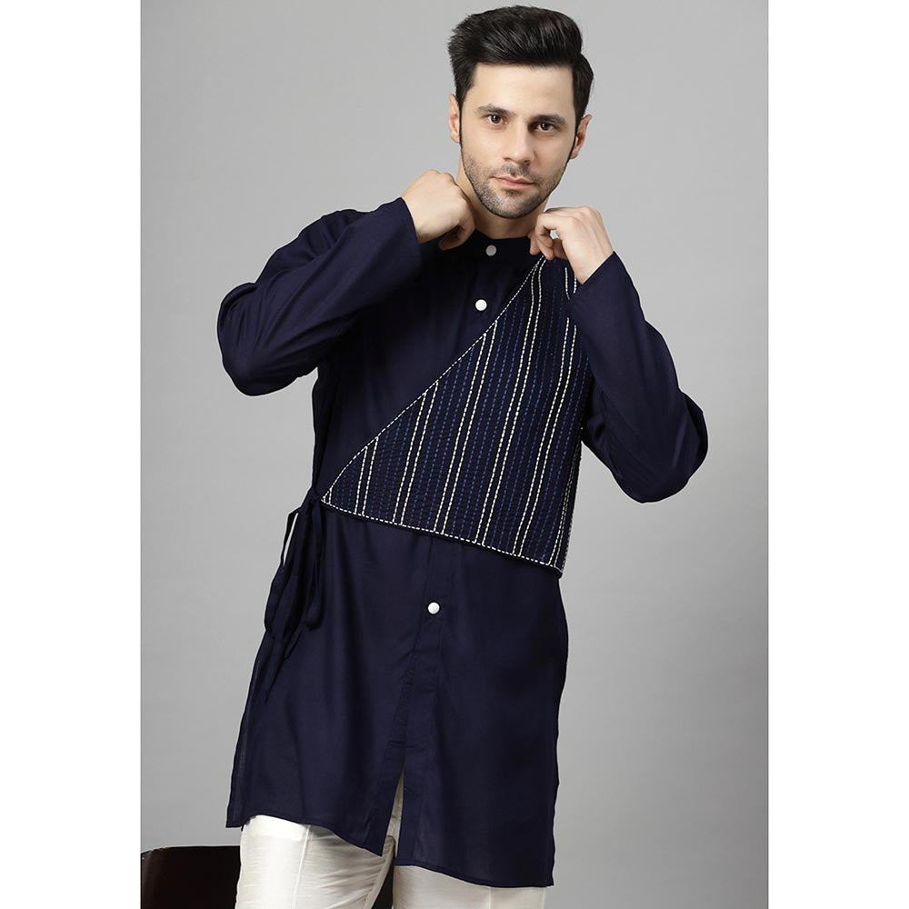 UTSAV FASHION Striped Embroidered Straight Kurta with Pant