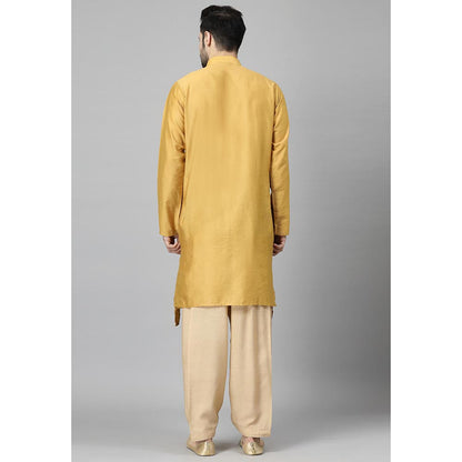 UTSAV FASHION Mandarin Collar Layered Straight Kurta with Pant