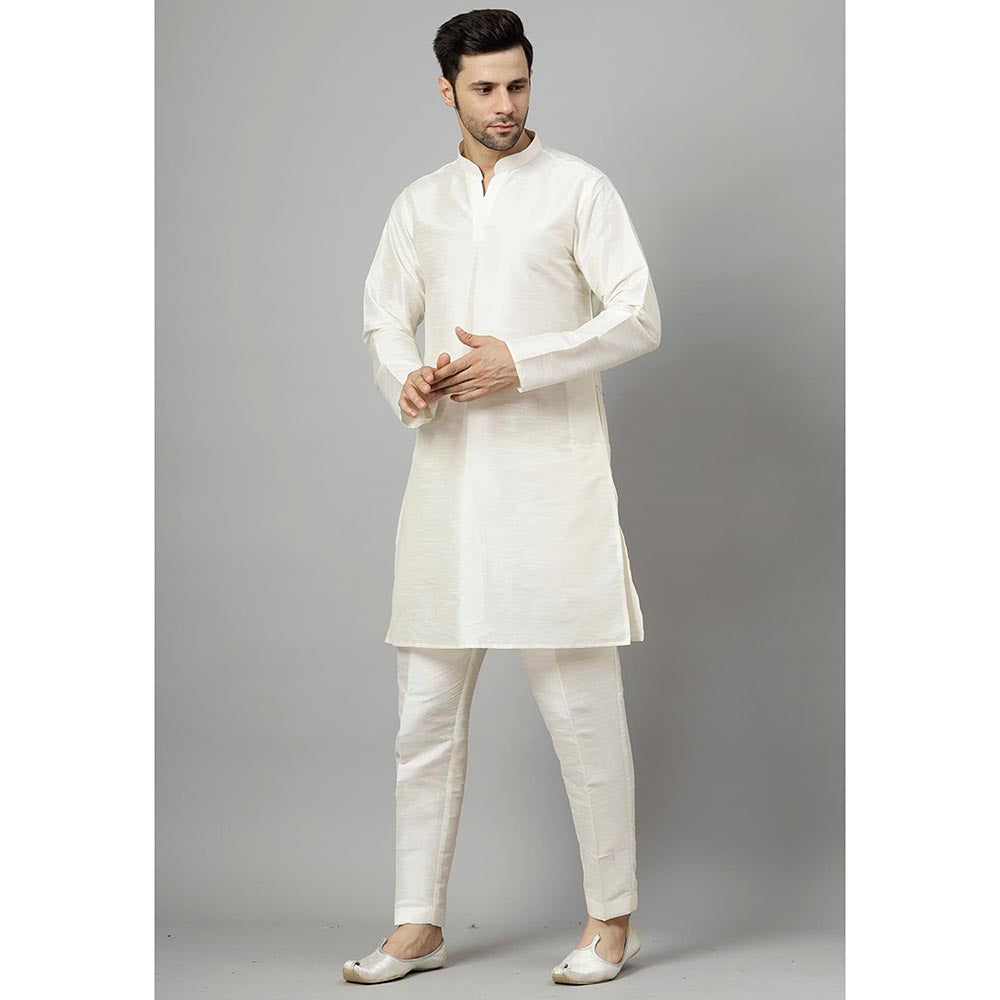 UTSAV FASHION Men Off White Kurta with Pant