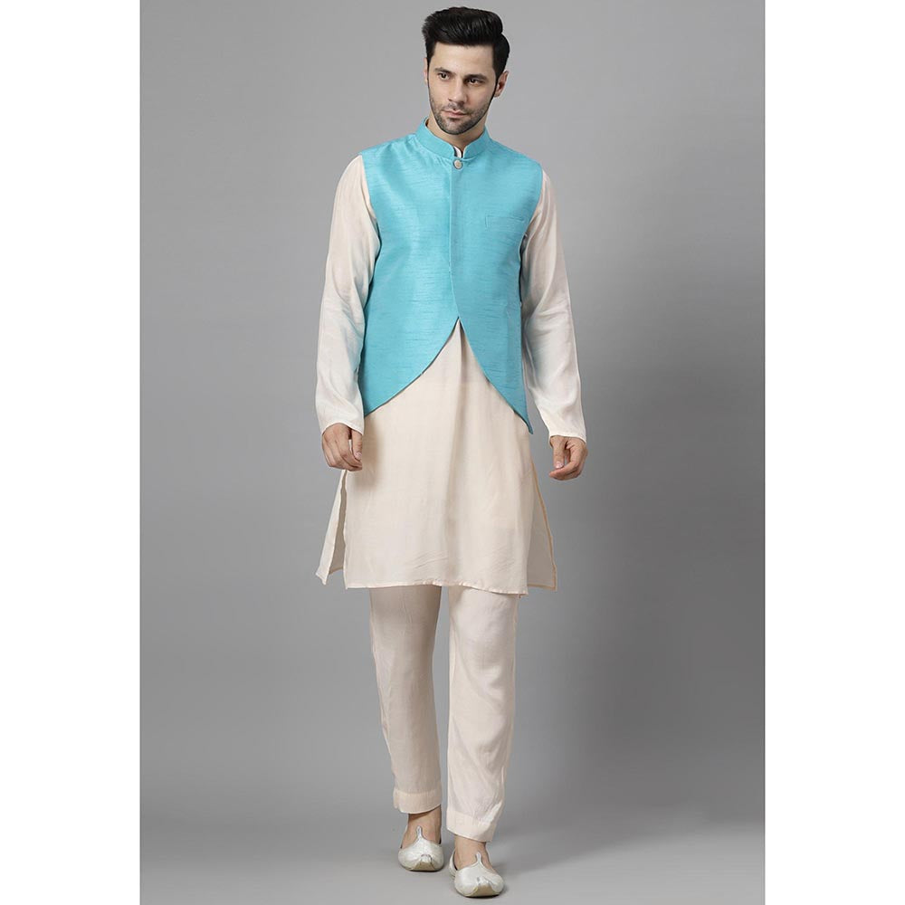 UTSAV FASHION Men White Kurta Pant and Jacket