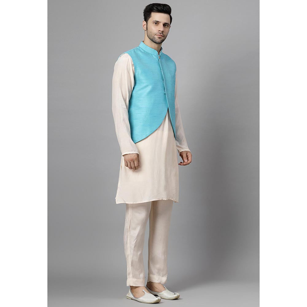 UTSAV FASHION Men White Kurta Pant and Jacket