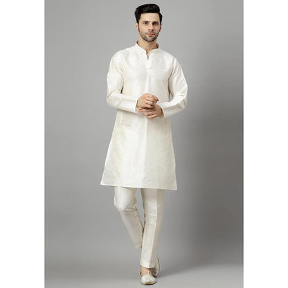 UTSAV FASHION Men White Kurta Pant and Jacket