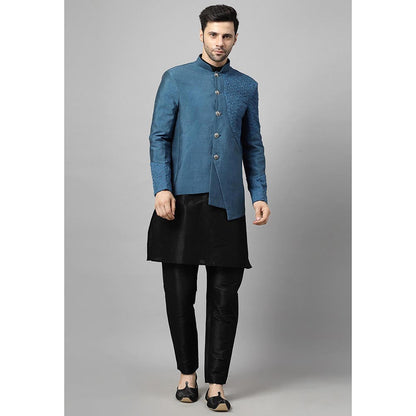 UTSAV FASHION Men Embroidered Silk Kurta Pant with Jacket