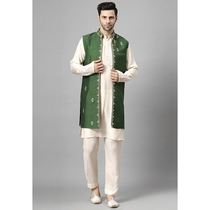 UTSAV FASHION Men Ethnic Motifs Kurta Pant with Jacket