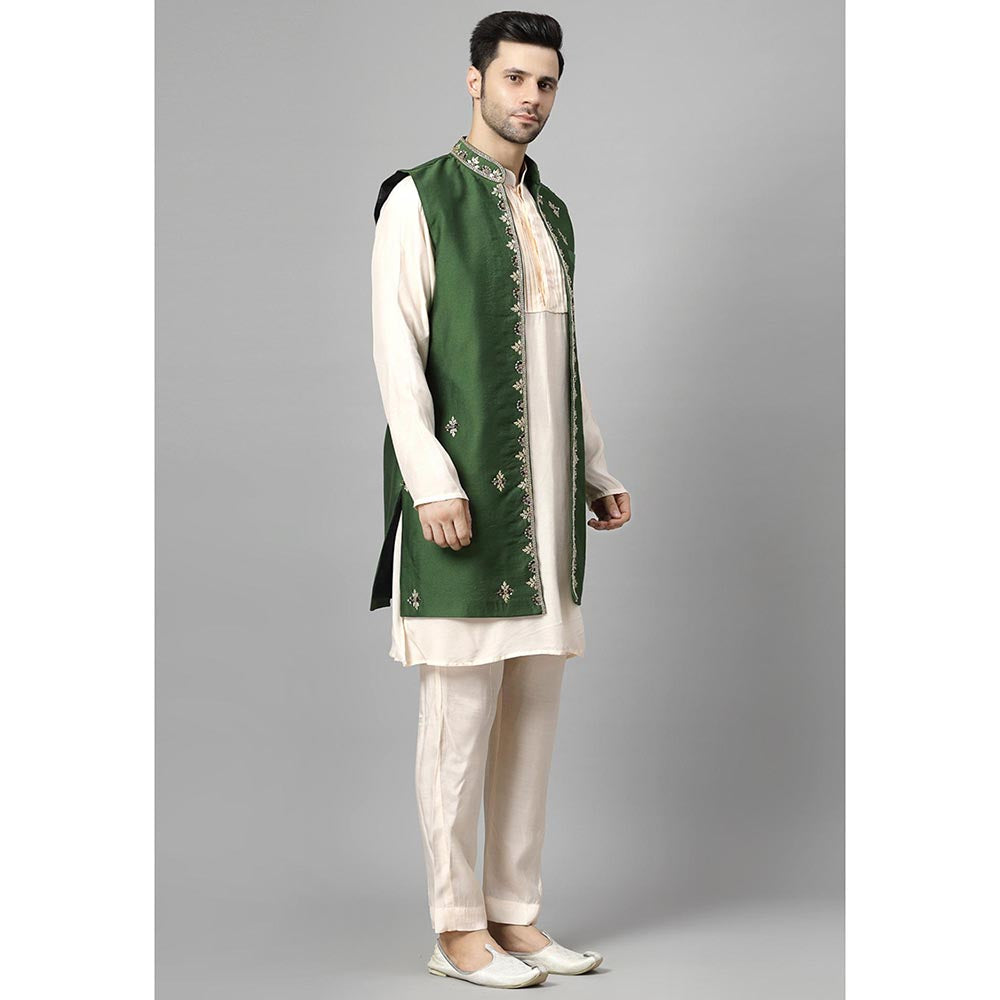 UTSAV FASHION Men Ethnic Motifs Kurta Pant with Jacket