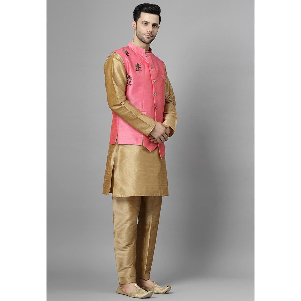 UTSAV FASHION Men Beads and Stones Kurta Pant with Jacket
