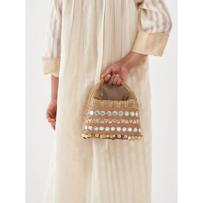Vaaya The Chandani Silk Chanderi Ensemble With Woven Banarasi Kurta with Palazzo (Set of 2)