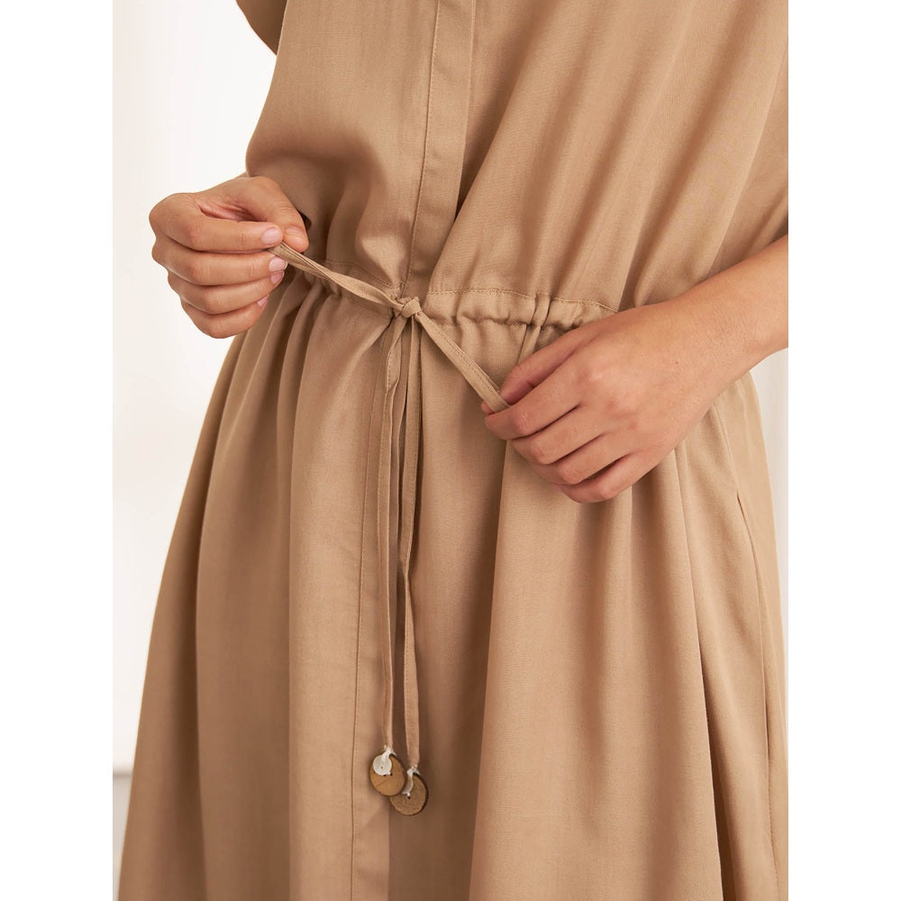 Vaaya The Brown Dune Tencel Midi Dress
