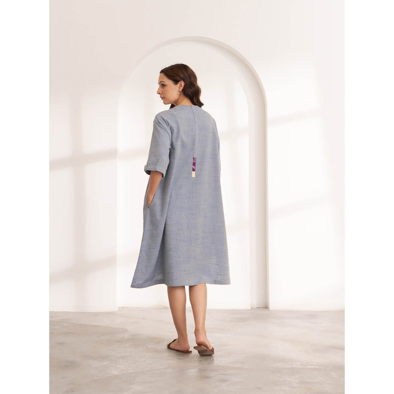 Vaaya The Midsummer Blue Patch Work Dress