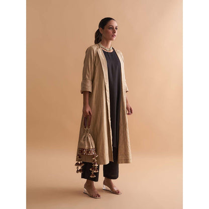 Vaaya Beige The Veda Potli Bag With Detachable Straps