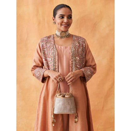 Vaaya Grey The Luna Potli Bag With Detachable Straps