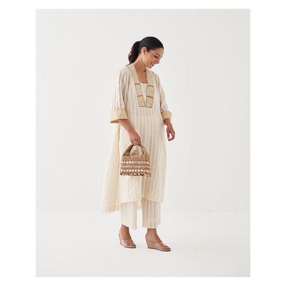 Vaaya Women Gold Leather Mini Bag