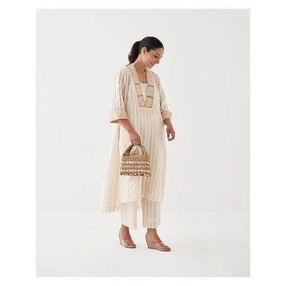 Vaaya Women Gold Leather Mini Bag