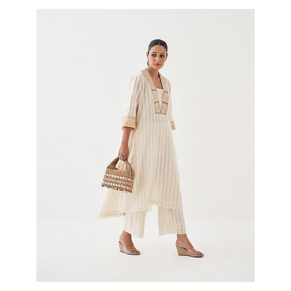 Vaaya Women Gold Leather Mini Bag