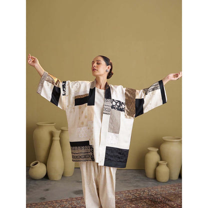 Vaaya The Ivory and Black Anokhi Jacket
