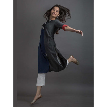Vaaya The Multi Colored Cuff Regular Fit Kurta