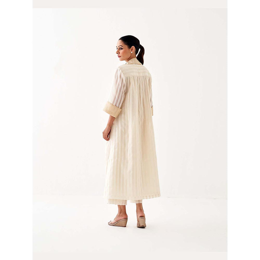 Vaaya The Chandani Silk Chanderi Ensemble Handwork Kurta with Pant