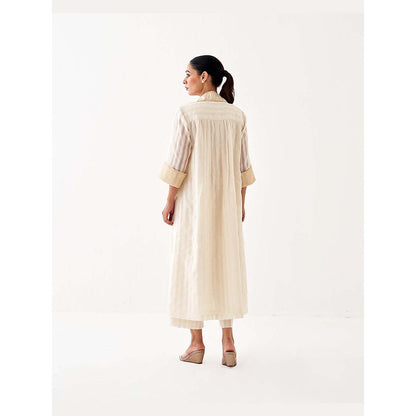 Vaaya The Chandani Silk Chanderi Ensemble Handwork Kurta with Pant