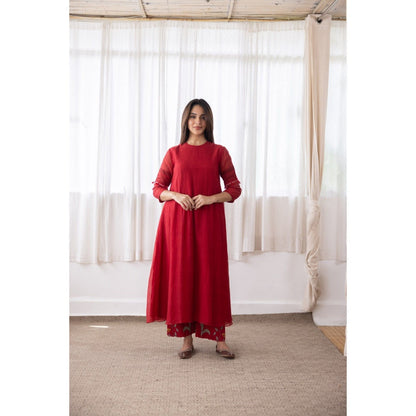 Vaayu Camellia Tie Detail Kurta & Pant (Set of 2)