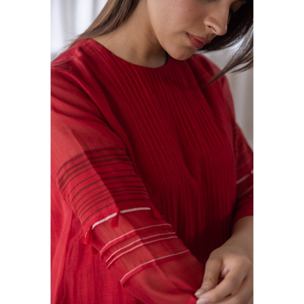 Vaayu Camellia Tie Detail Kurta & Pant (Set of 2)