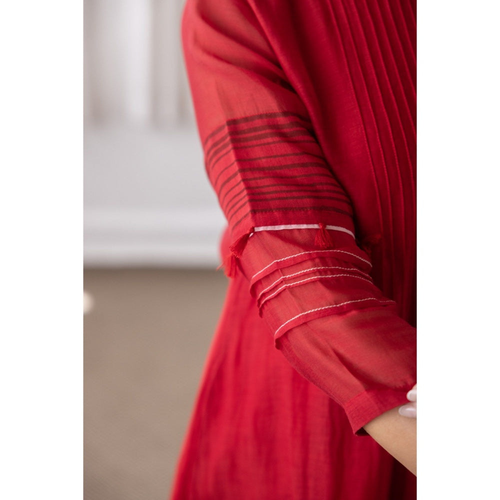 Vaayu Camellia Tie Detail Kurta & Pant (Set of 2)