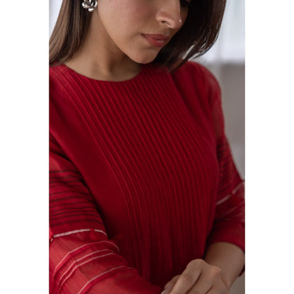 Vaayu Camellia Tie Detail Kurta & Pant (Set of 2)