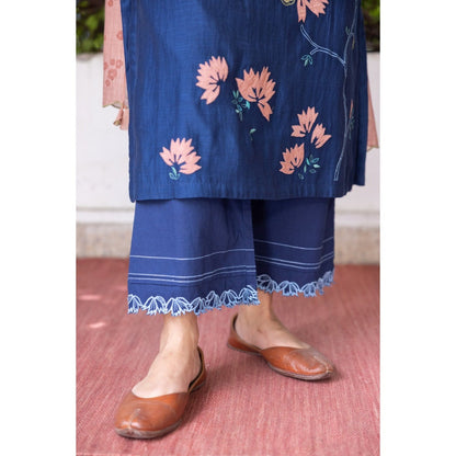 Vaayu Ink Floral Applique Kurta with Pant & Dupatta (Set of 3)