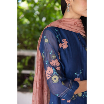 Vaayu Ink Floral Applique Kurta with Pant & Dupatta (Set of 3)