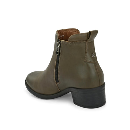 Valentino Women Olive Chelsea Boots