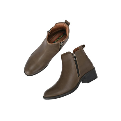Valentino Women Olive Chelsea Boots