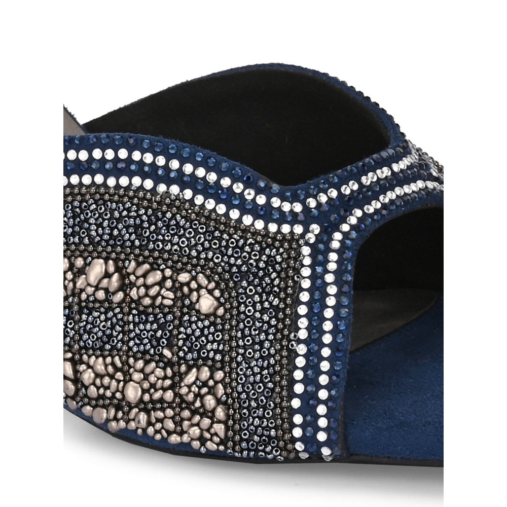 Valentino Women Navy Blue Premium Sandal Heels