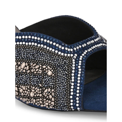 Valentino Women Navy Blue Premium Sandal Heels