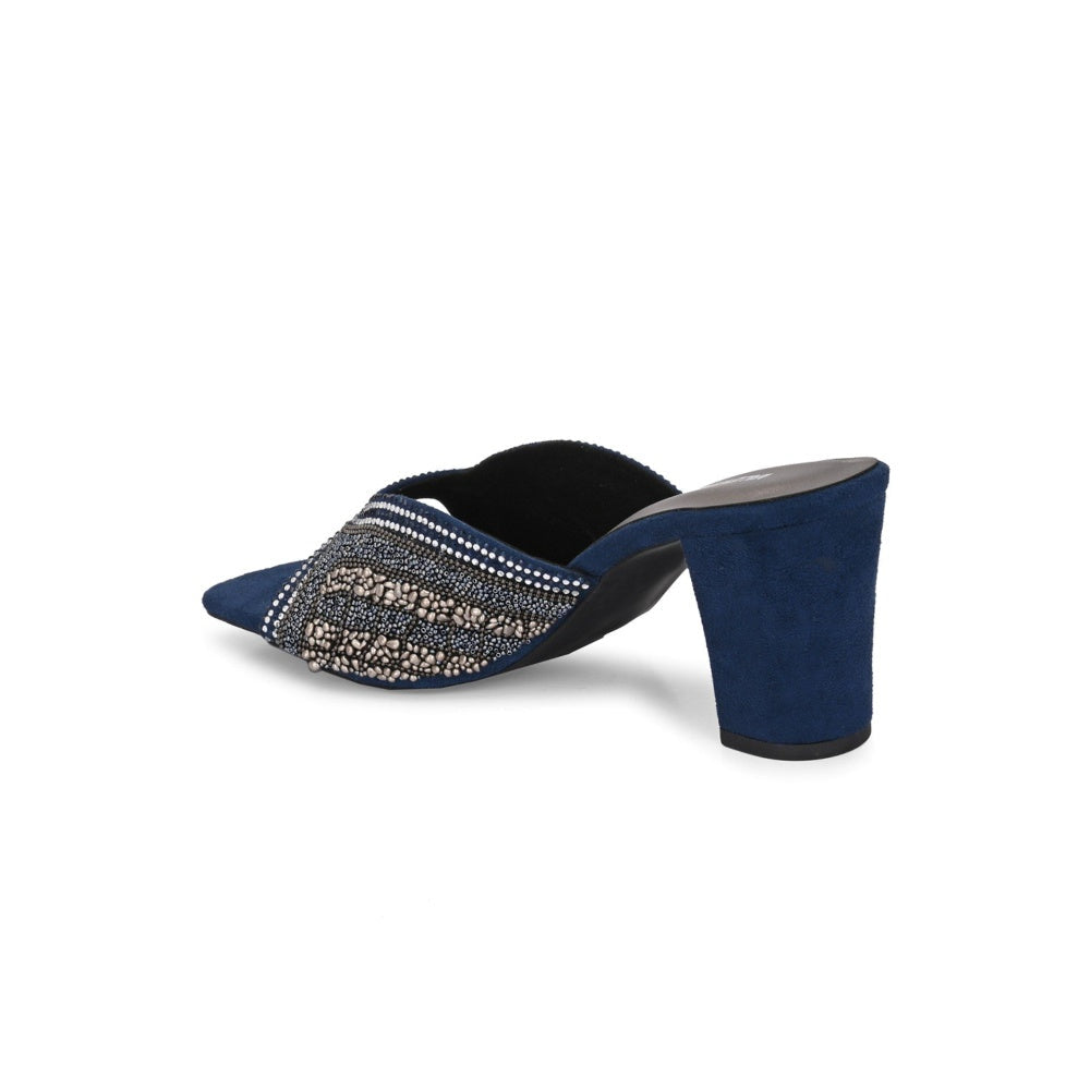 Valentino Women Navy Blue Premium Sandal Heels