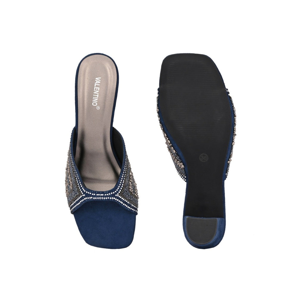 Valentino Women Navy Blue Premium Sandal Heels