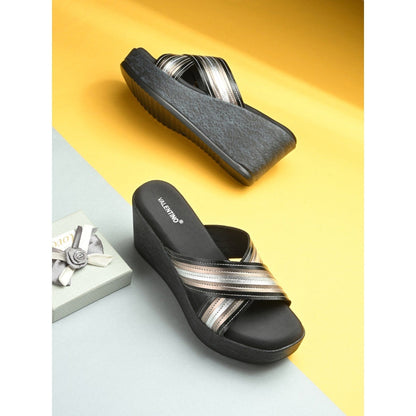 Valentino Women Premium Black Wedges