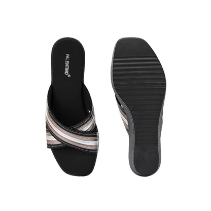 Valentino Women Premium Black Wedges