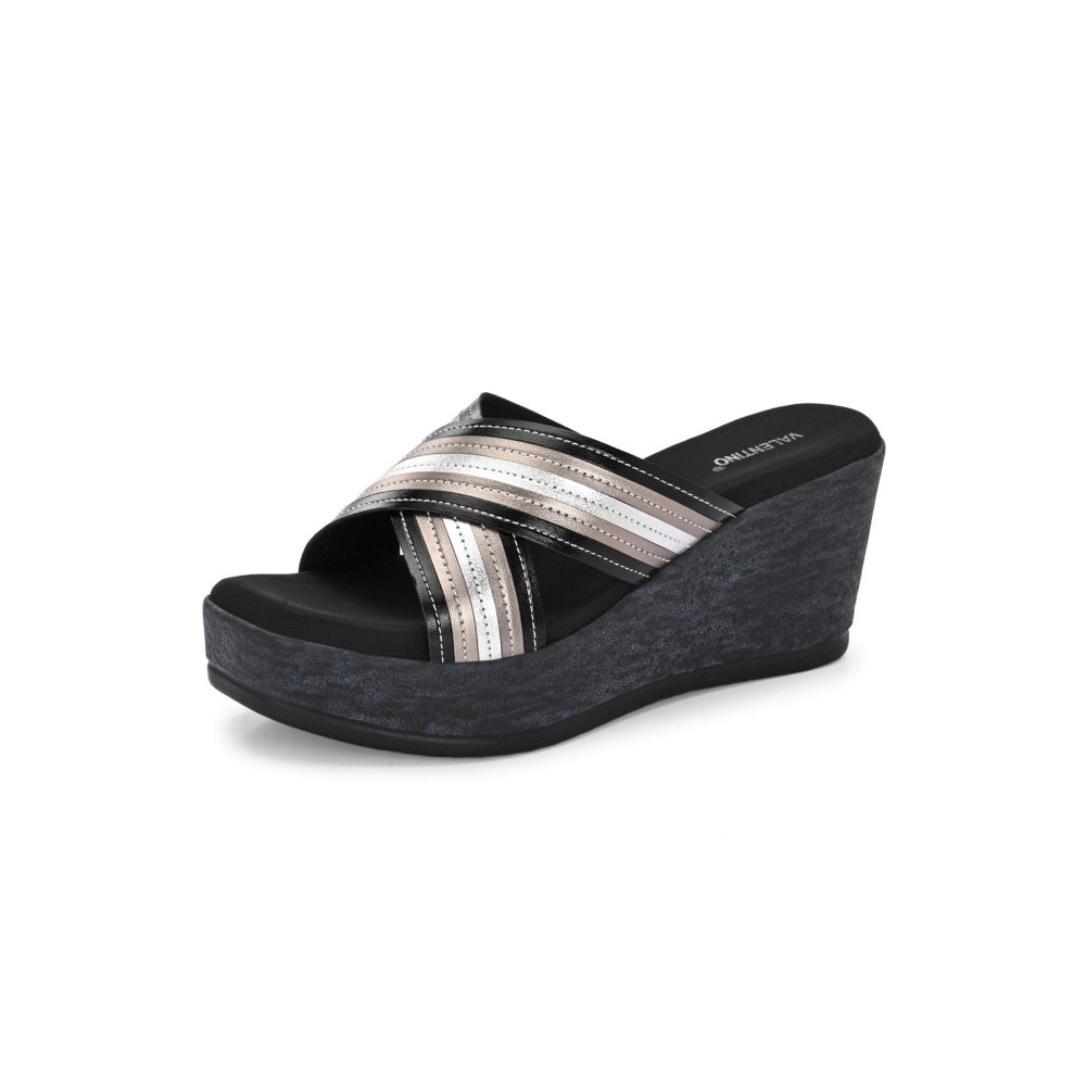 Valentino Women Premium Black Wedges