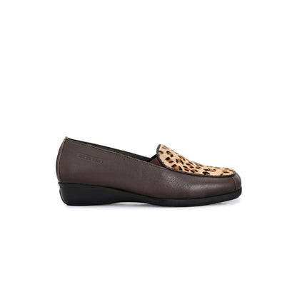 Valentino Women Brown Leather Loafers