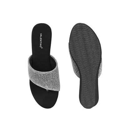 Valentino Women Premium Silver Wedges