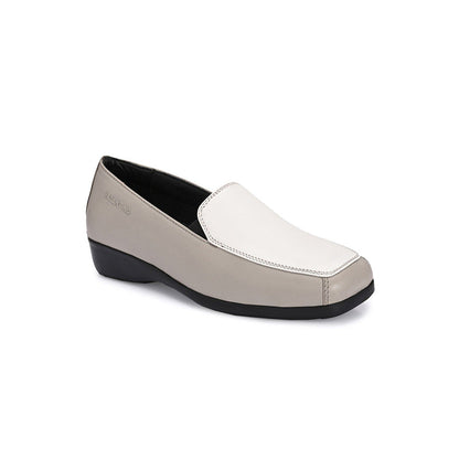 Valentino Women White Leather Loafers