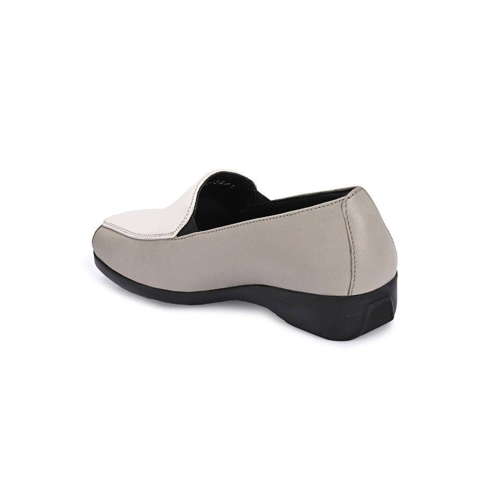 Valentino Women White Leather Loafers
